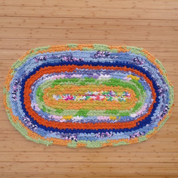Other - Cute Colorful Shabby Chic Braided Rag Rug 32x20
